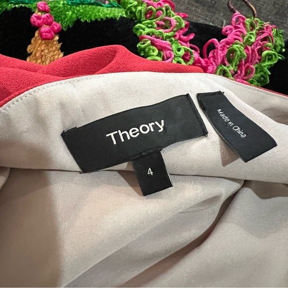 Theory Red V-neck Shift Dress - Picture 9 of 10